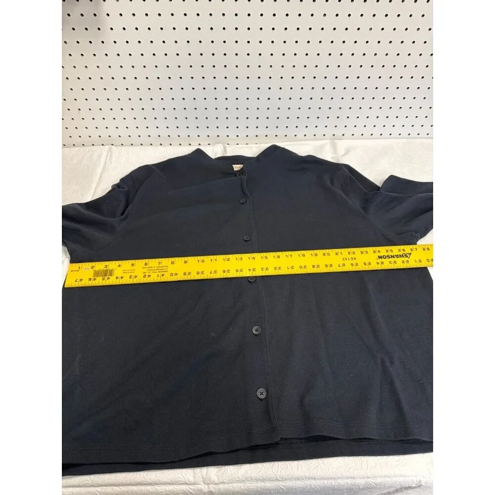 Bechamel Womens Cotton Black Button Front Collar Shirt Size 3X Long Sleeve - Picture 5 of 8
